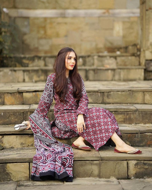 Ajrak Cotton Dress